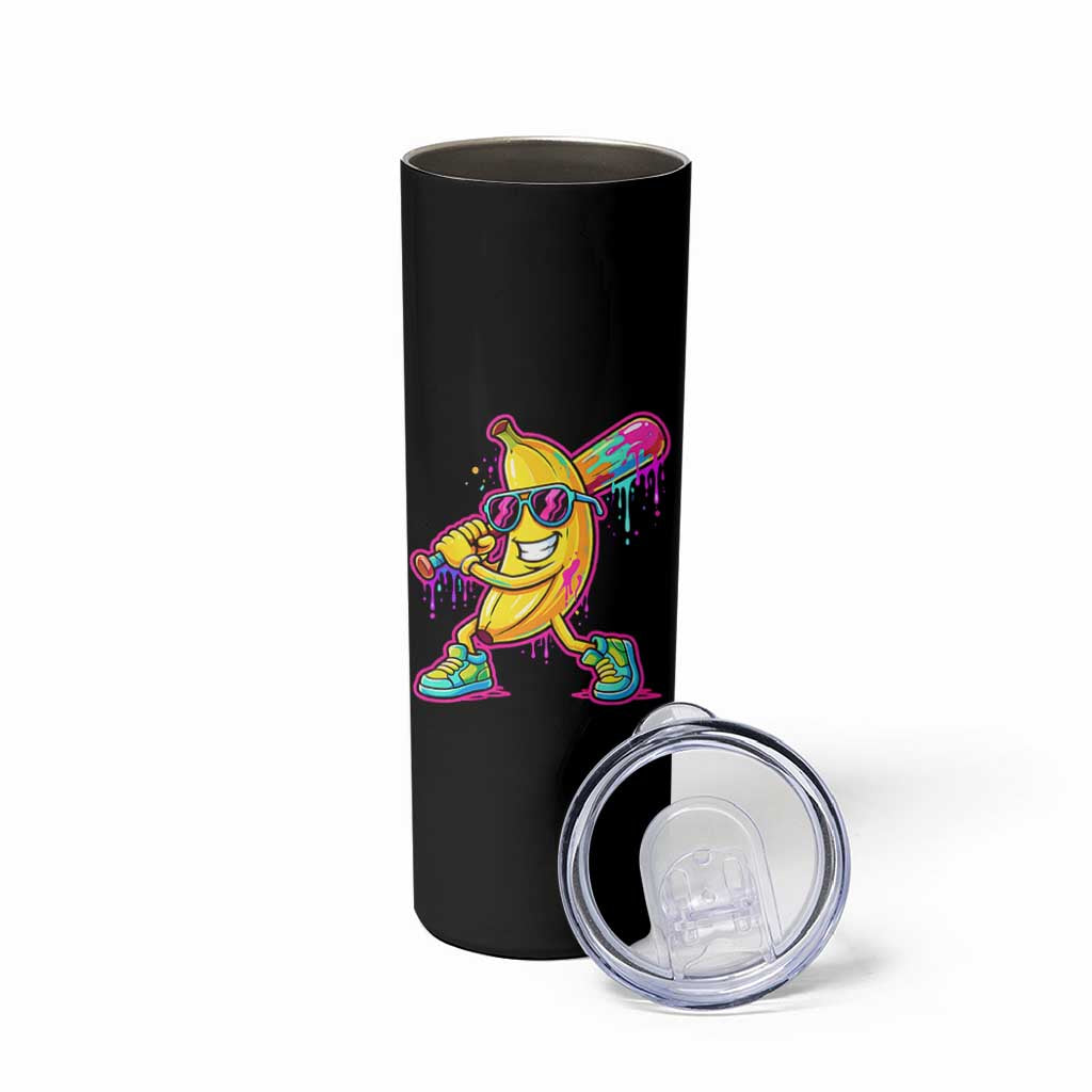 Banana Baseball Drip Skinny Tumbler Funny Baseball Drip Ice Cream Kids Youth Boys