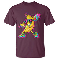 Banana Baseball Drip T Shirt Funny Baseball Drip Ice Cream Kids Youth Boys