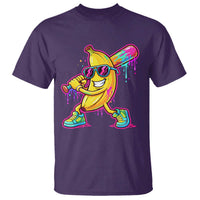 Banana Baseball Drip T Shirt Funny Baseball Drip Ice Cream Kids Youth Boys