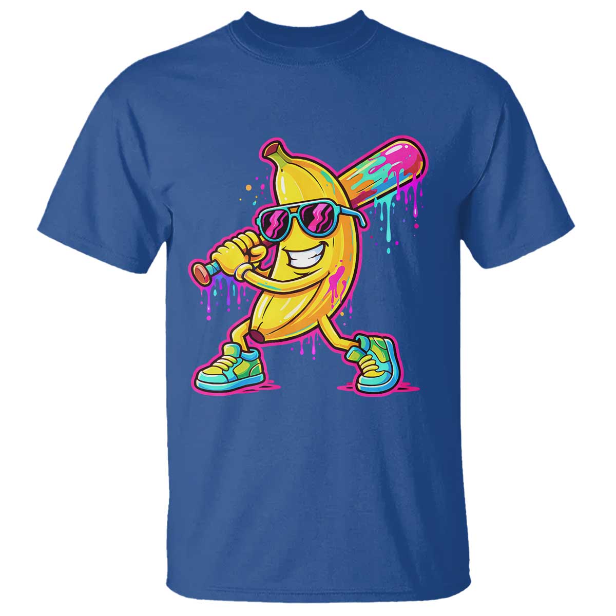 Banana Baseball Drip T Shirt Funny Baseball Drip Ice Cream Kids Youth Boys