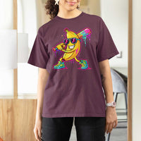 Banana Baseball Drip T Shirt For Women Funny Baseball Drip Ice Cream Kids Youth Boys