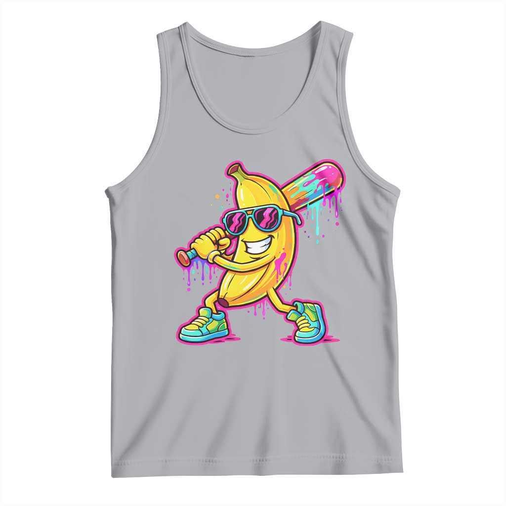 Banana Baseball Drip Tank Top Funny Baseball Drip Ice Cream Kids Youth Boys
