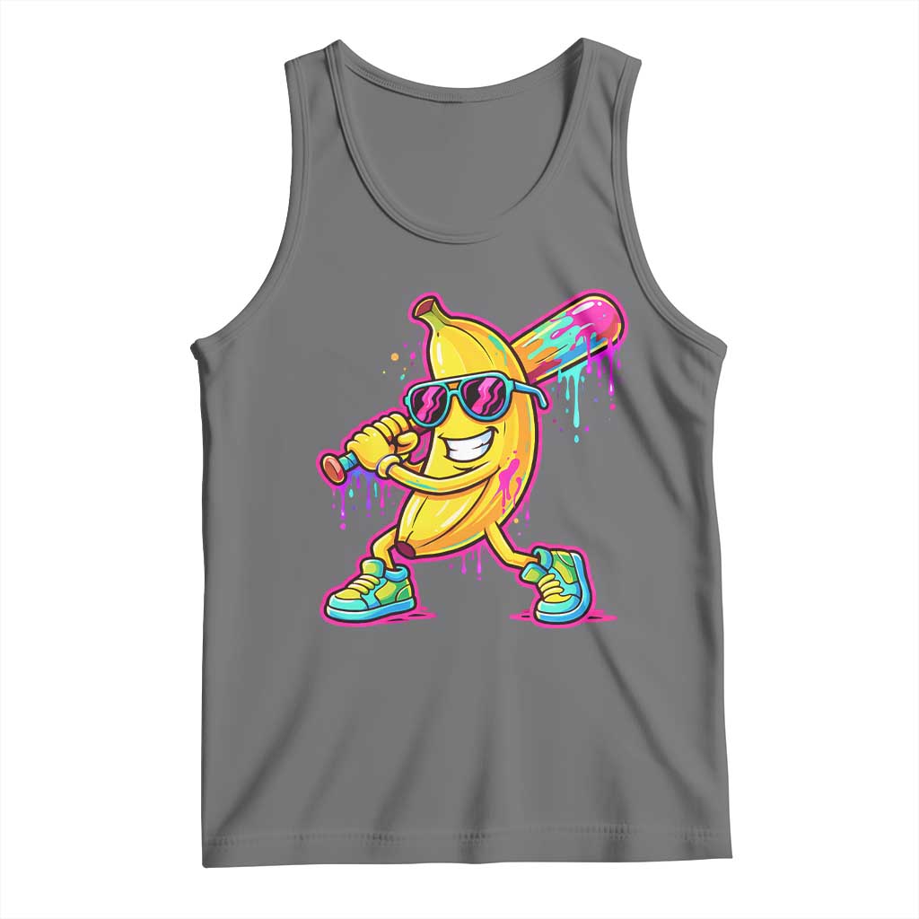 Banana Baseball Drip Tank Top Funny Baseball Drip Ice Cream Kids Youth Boys