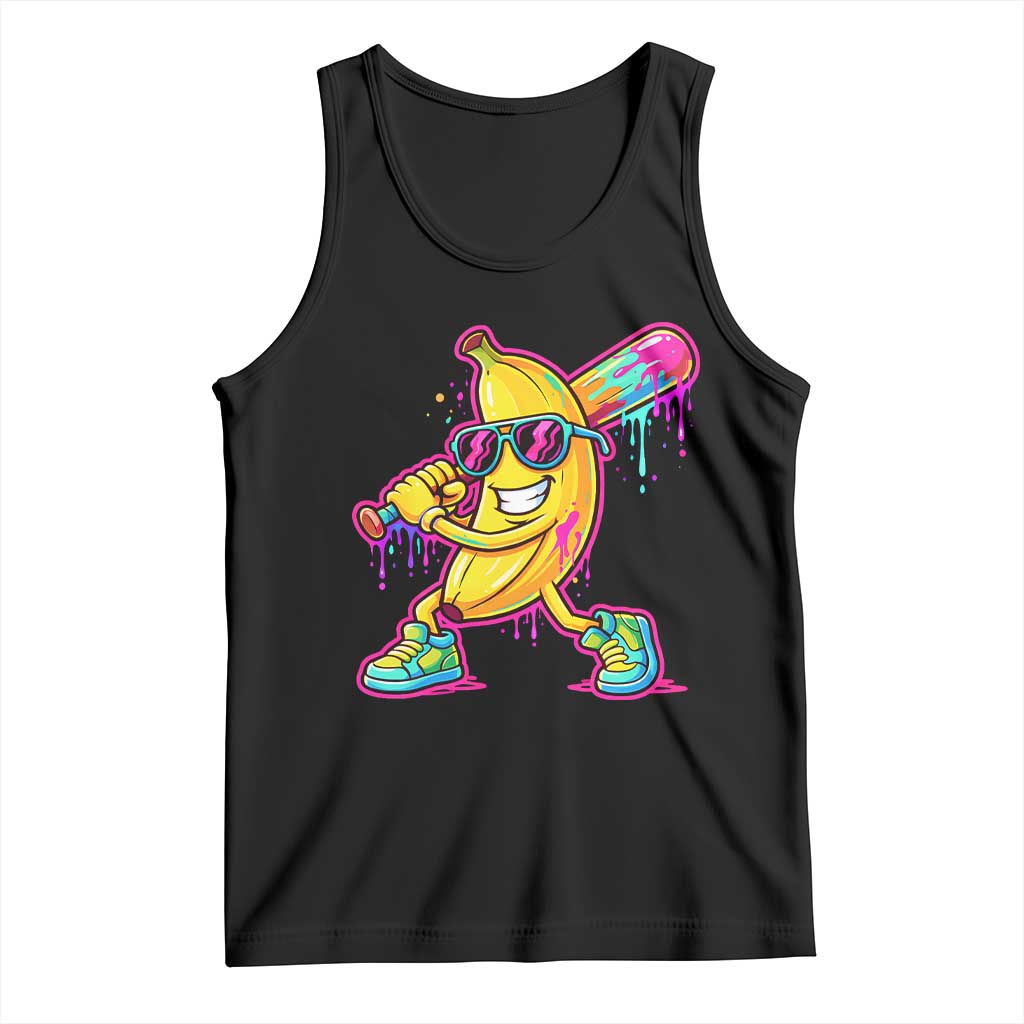 Banana Baseball Drip Tank Top Funny Baseball Drip Ice Cream Kids Youth Boys