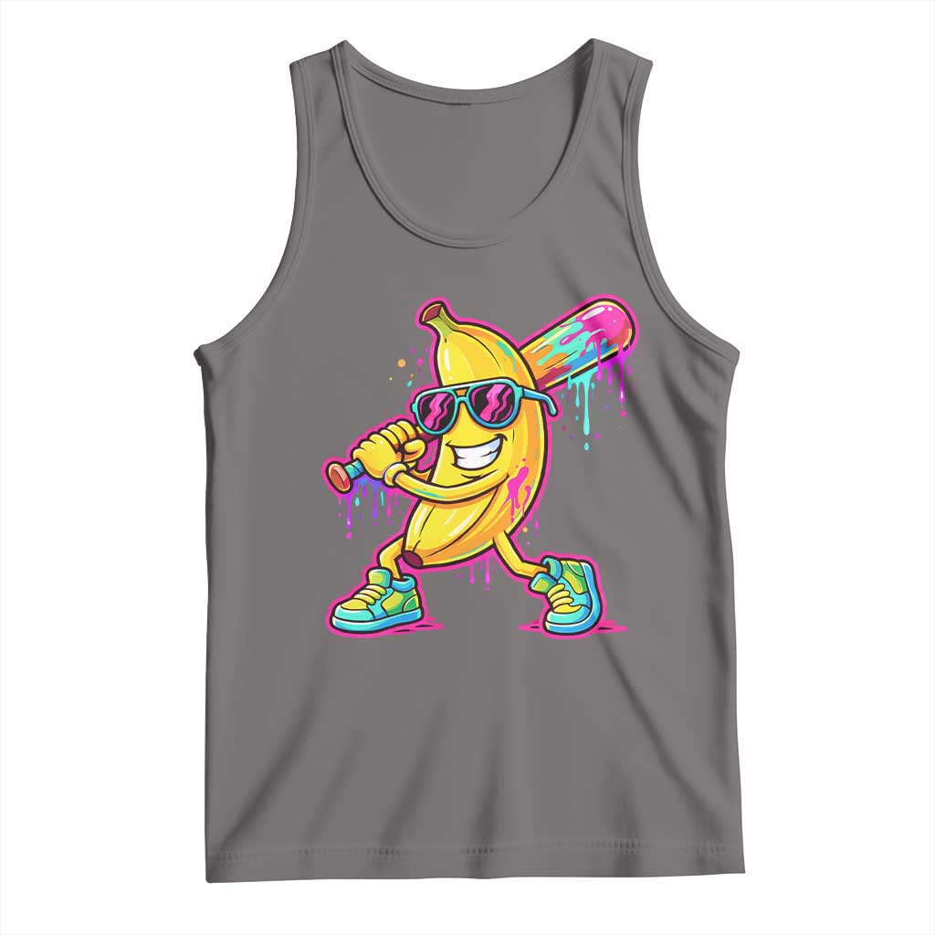 Banana Baseball Drip Tank Top Funny Baseball Drip Ice Cream Kids Youth Boys