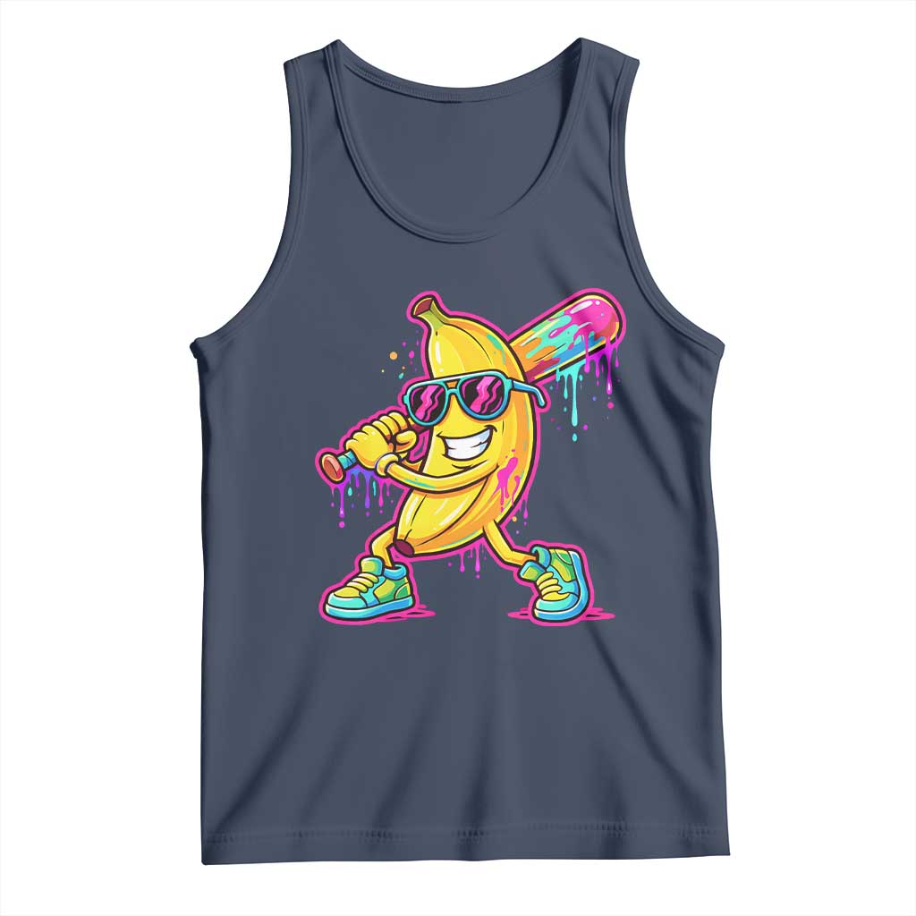 Banana Baseball Drip Tank Top Funny Baseball Drip Ice Cream Kids Youth Boys