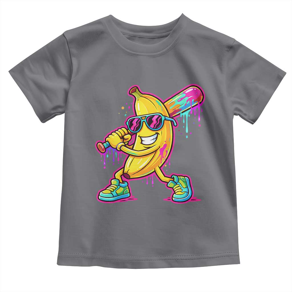 Banana Baseball Drip Toddler T Shirt Funny Baseball Drip Ice Cream Kids Youth Boys