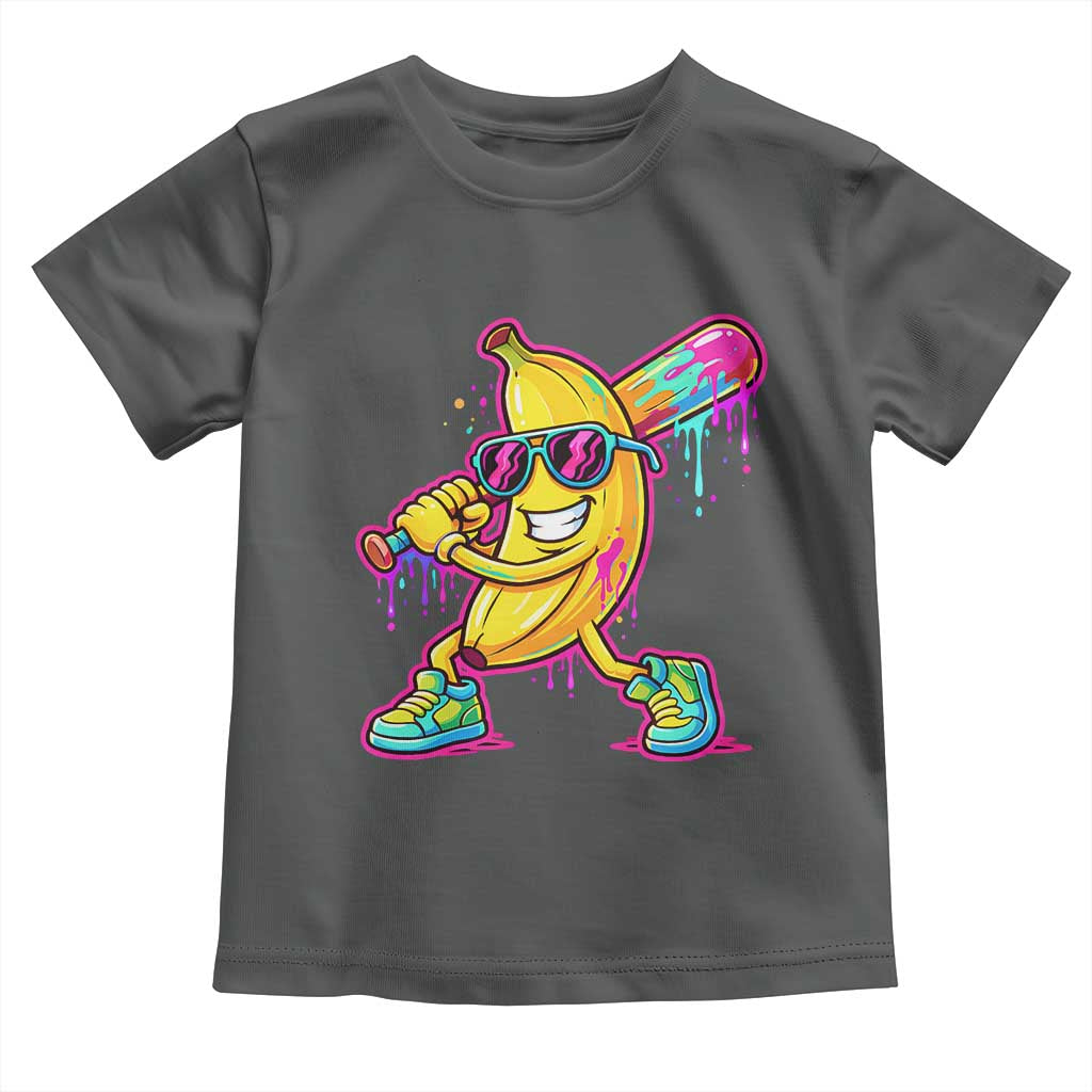 Banana Baseball Drip Toddler T Shirt Funny Baseball Drip Ice Cream Kids Youth Boys