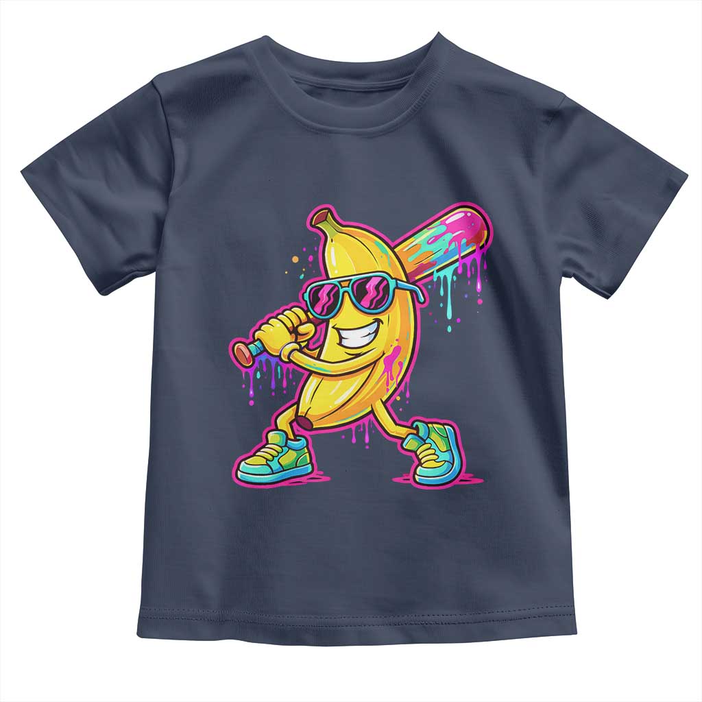 Banana Baseball Drip Toddler T Shirt Funny Baseball Drip Ice Cream Kids Youth Boys