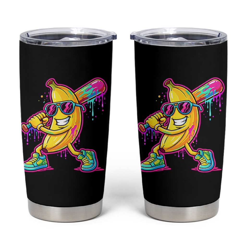 Banana Baseball Drip Tumbler Cup Funny Baseball Drip Ice Cream Kids Youth Boys