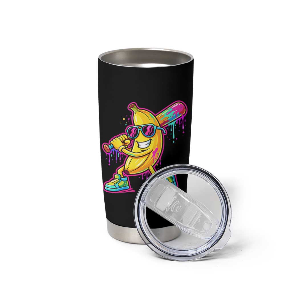 Banana Baseball Drip Tumbler Cup Funny Baseball Drip Ice Cream Kids Youth Boys