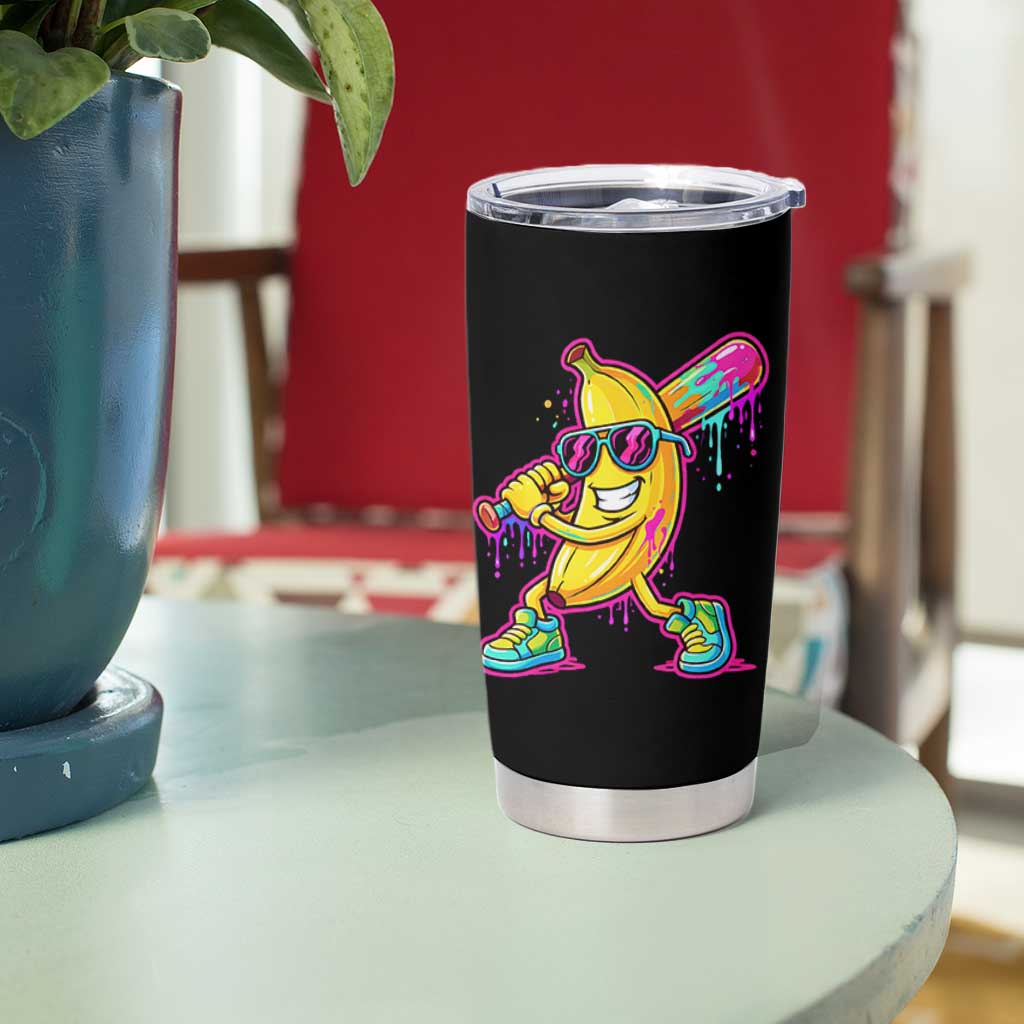 Banana Baseball Drip Tumbler Cup Funny Baseball Drip Ice Cream Kids Youth Boys