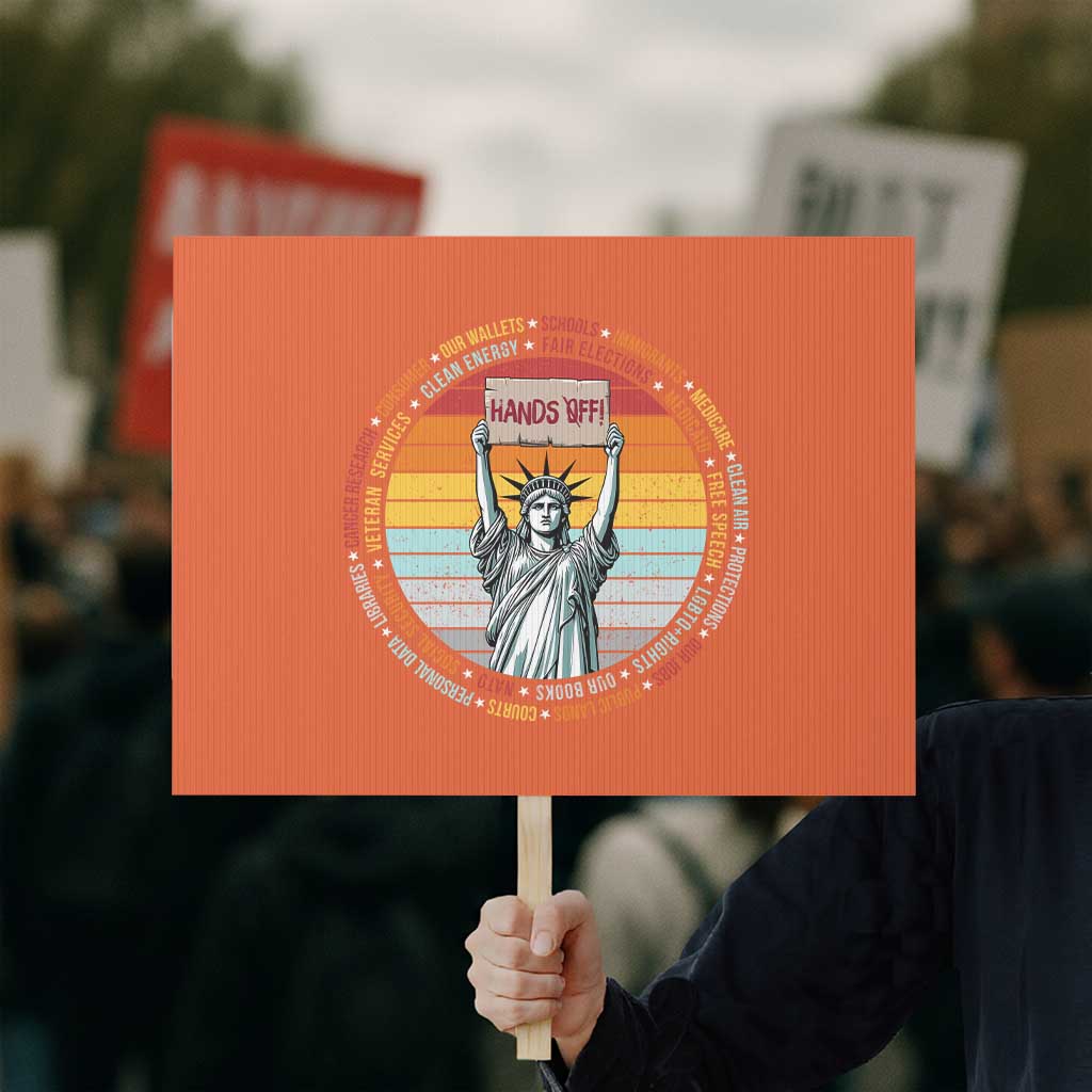 Statue of Liberty Hands Off Protest Protest Sign Resist Resistance - Wonder Print Shop