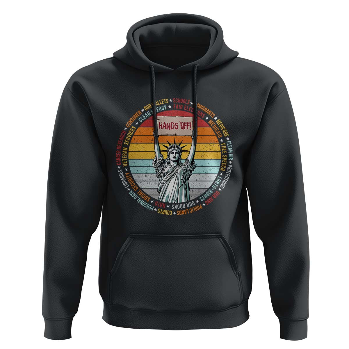 Statue of Liberty Hands Off Protest Hoodie Resist Resistance