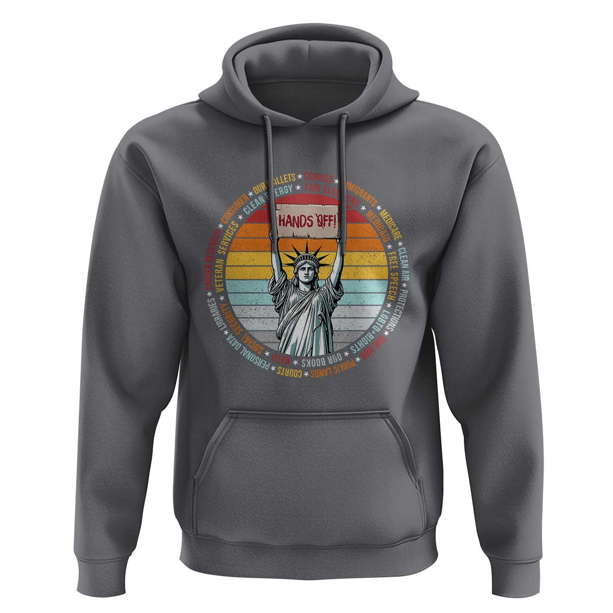 Statue of Liberty Hands Off Protest Hoodie Resist Resistance