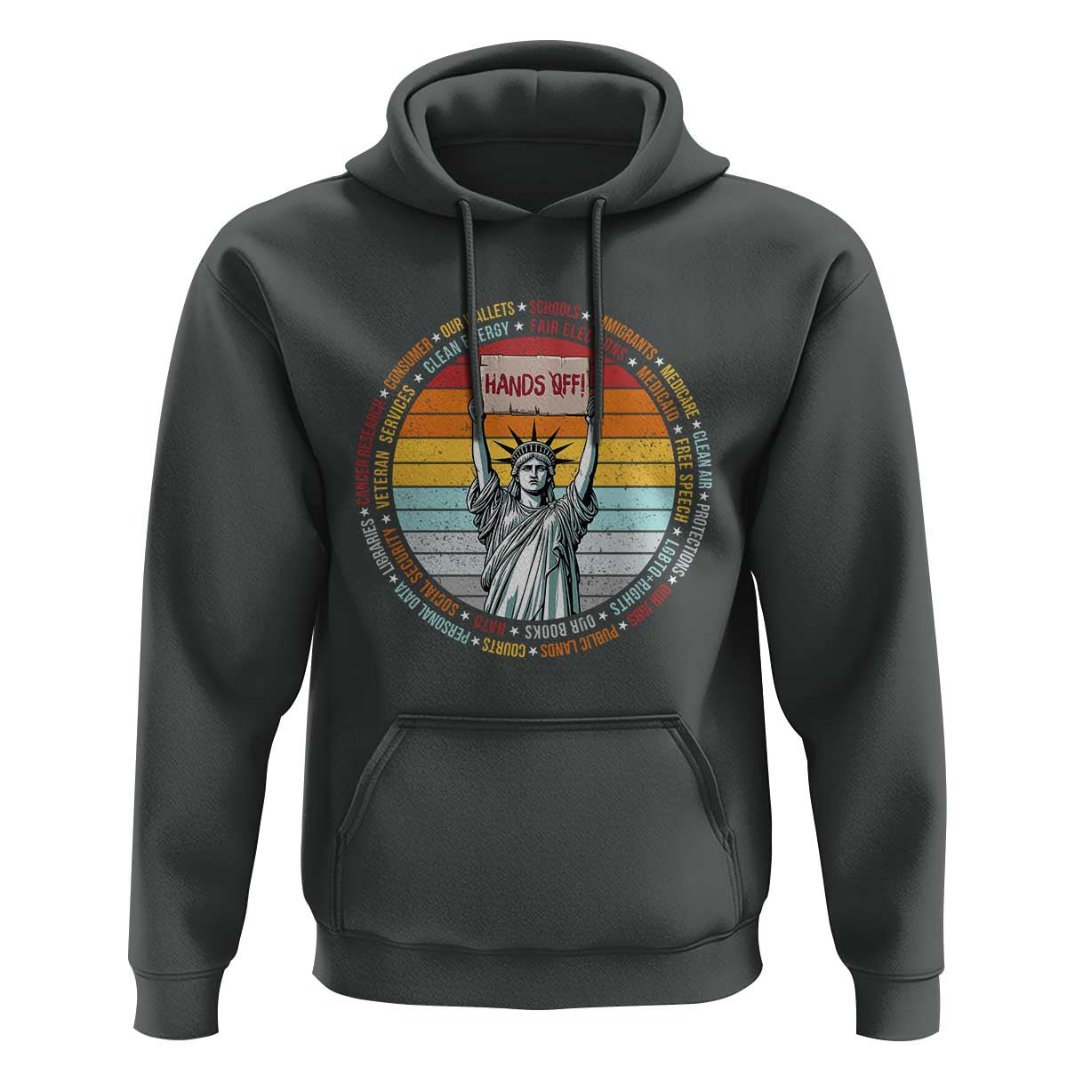 Statue of Liberty Hands Off Protest Hoodie Resist Resistance