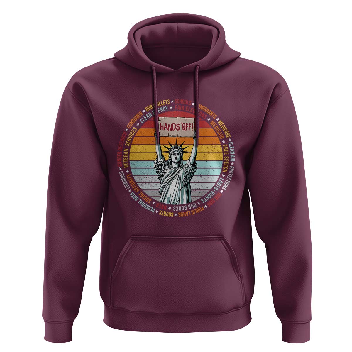 Statue of Liberty Hands Off Protest Hoodie Resist Resistance