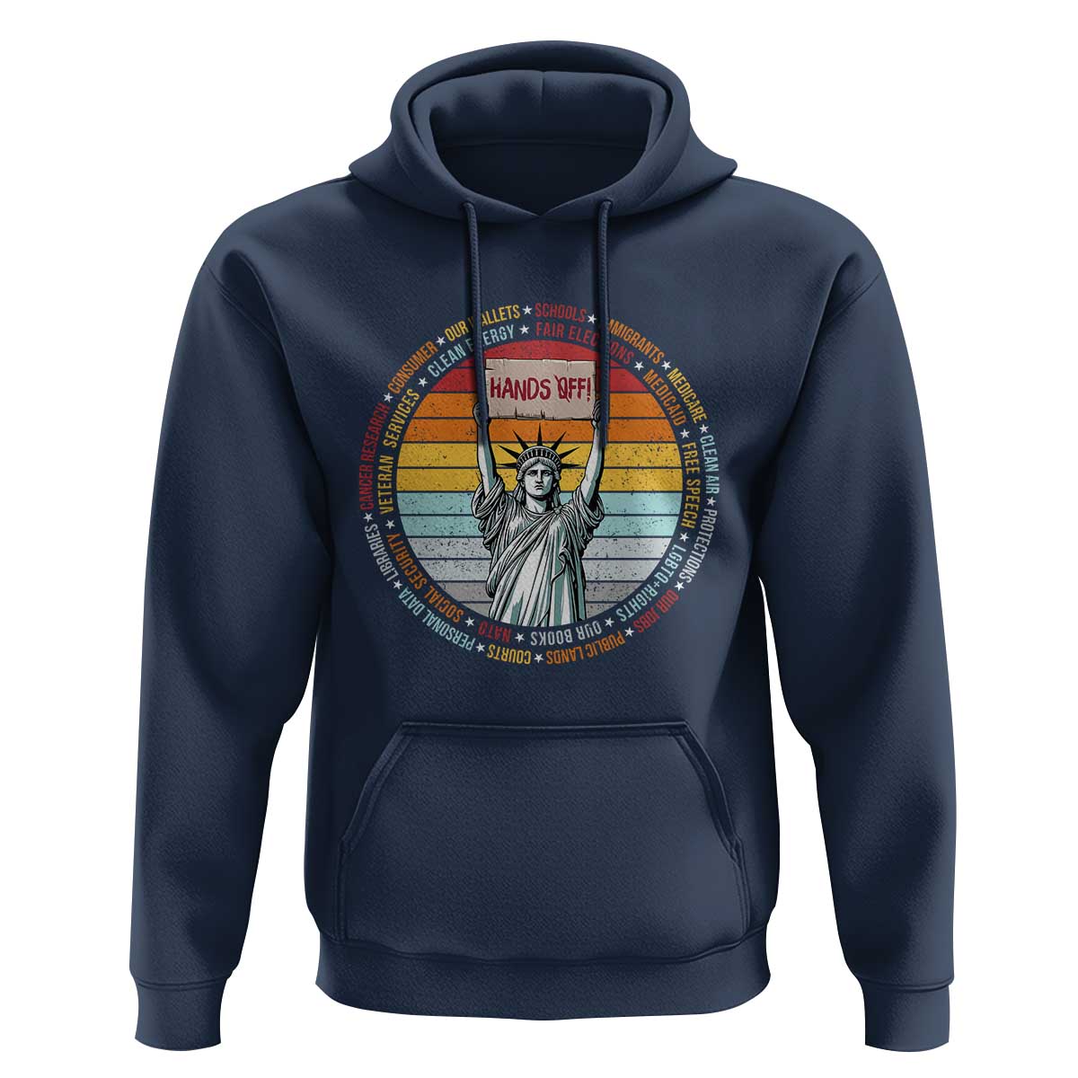 Statue of Liberty Hands Off Protest Hoodie Resist Resistance