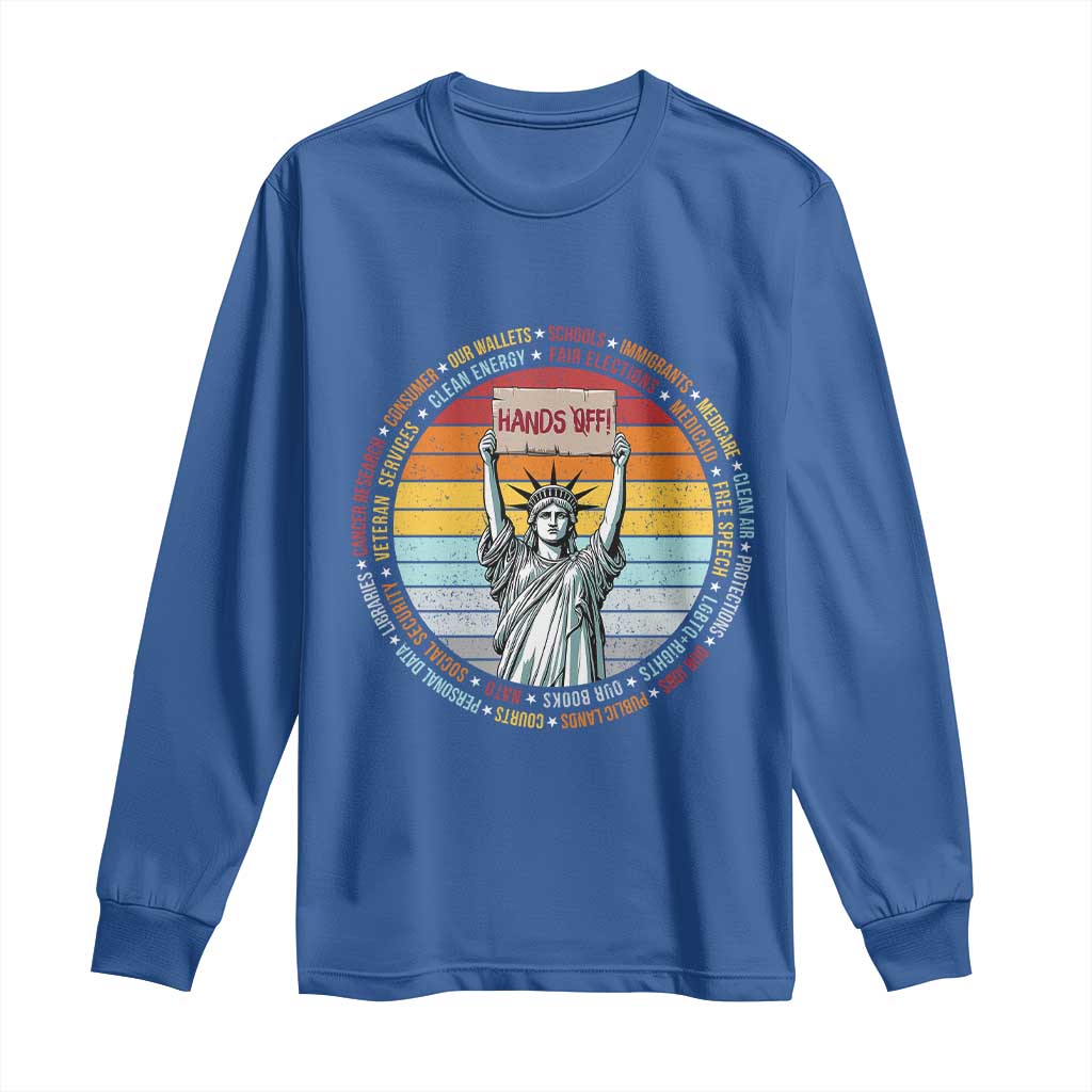 Statue of Liberty Hands Off Protest Long Sleeve Shirt Resist Resistance