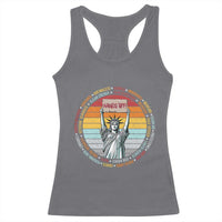 Statue of Liberty Hands Off Protest Racerback Tank Top Resist Resistance