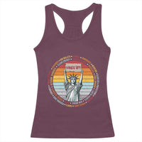 Statue of Liberty Hands Off Protest Racerback Tank Top Resist Resistance