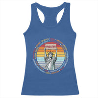 Statue of Liberty Hands Off Protest Racerback Tank Top Resist Resistance