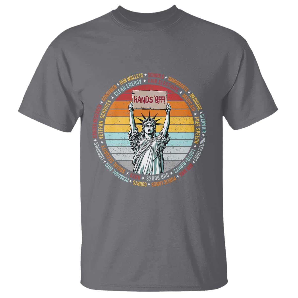 Statue of Liberty Hands Off Protest T Shirt Resist Resistance