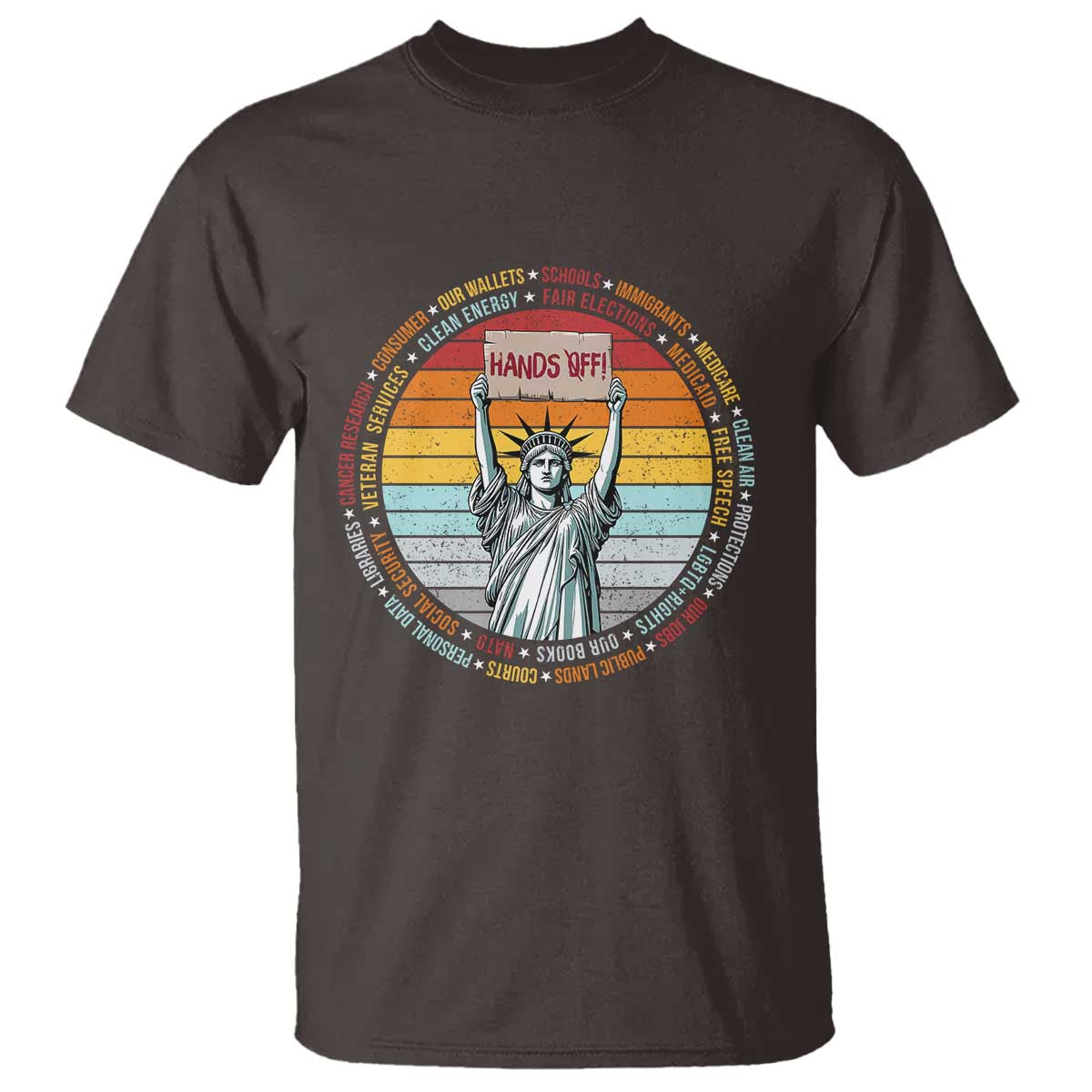 Statue of Liberty Hands Off Protest T Shirt Resist Resistance