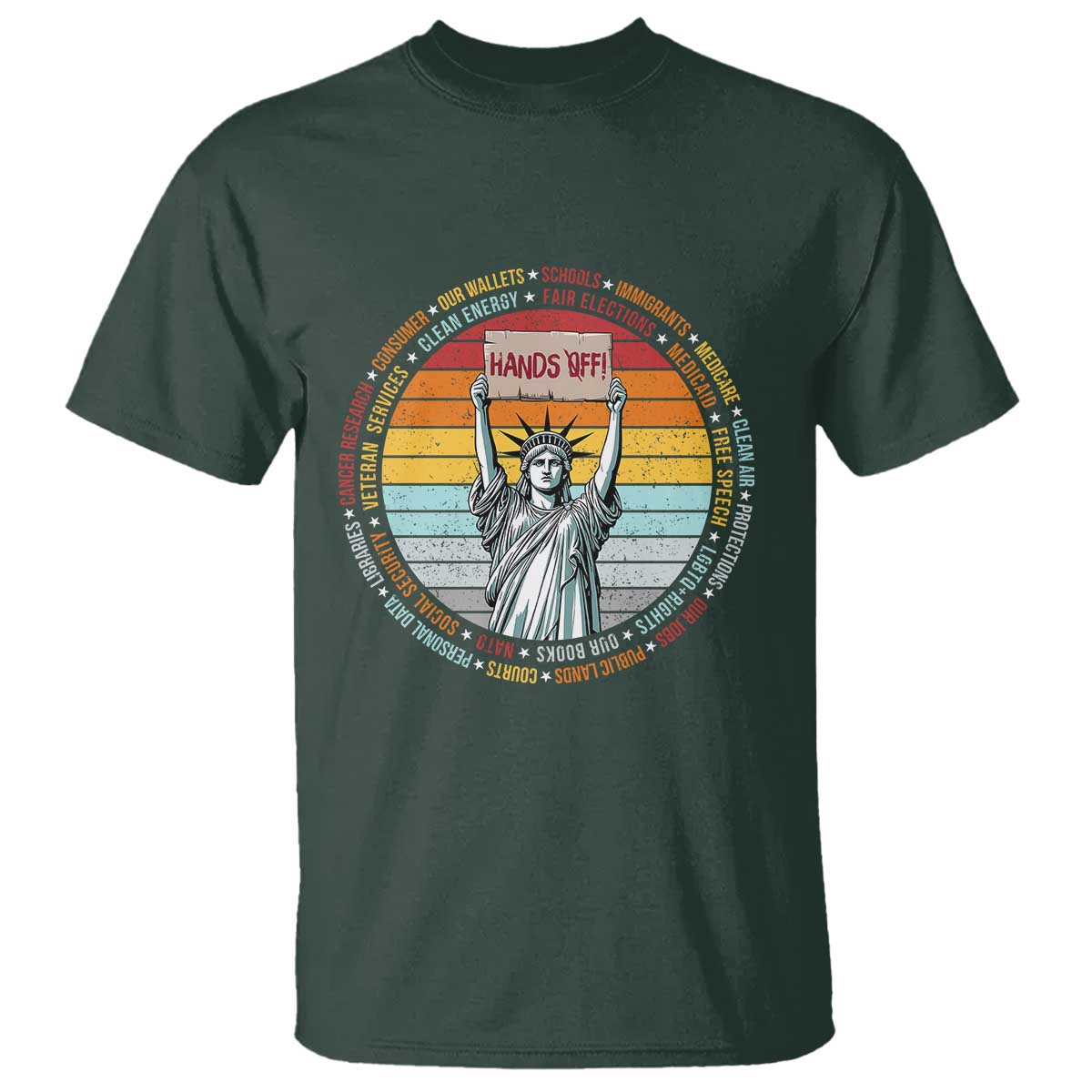 Statue of Liberty Hands Off Protest T Shirt Resist Resistance