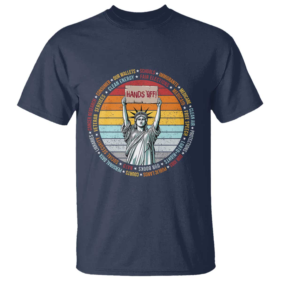 Statue of Liberty Hands Off Protest T Shirt Resist Resistance