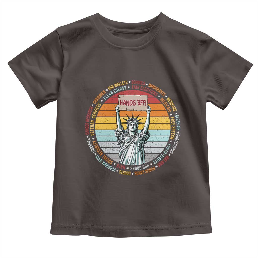 Statue of Liberty Hands Off Protest Toddler T Shirt Resist Resistance