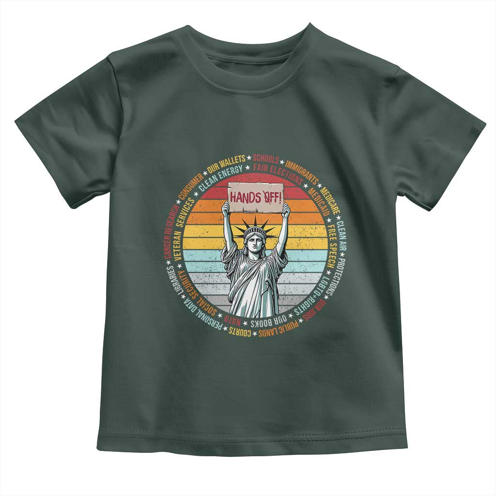 Statue of Liberty Hands Off Protest Toddler T Shirt Resist Resistance