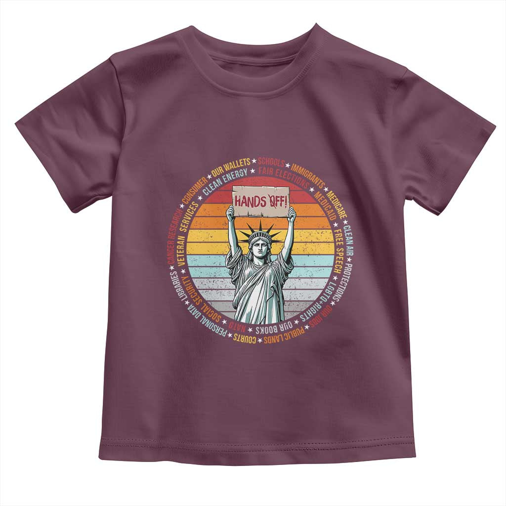 Statue of Liberty Hands Off Protest Toddler T Shirt Resist Resistance