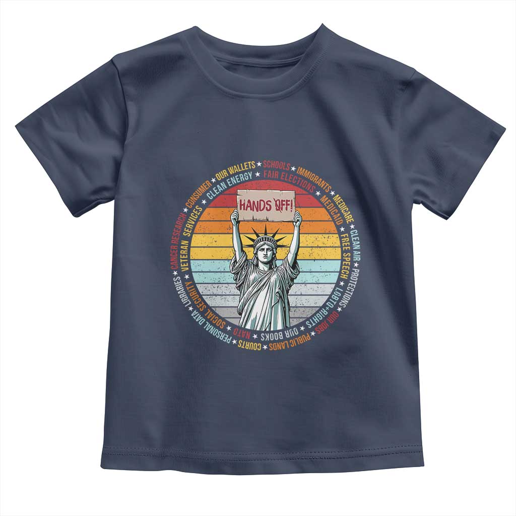 Statue of Liberty Hands Off Protest Toddler T Shirt Resist Resistance