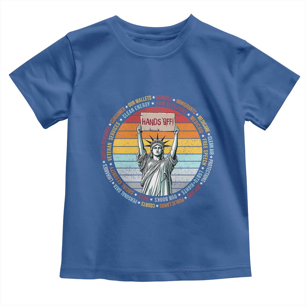 Statue of Liberty Hands Off Protest Toddler T Shirt Resist Resistance
