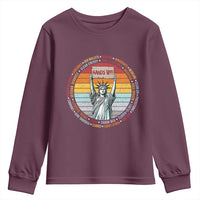 Statue of Liberty Hands Off Protest Youth Sweatshirt Resist Resistance