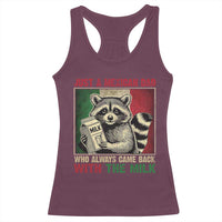 Fathers Day Mexican Dad Racerback Tank Top A Dad Who Always Came Back With The Milk Mexico Flag