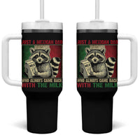 Fathers Day Mexican Dad Tumbler With Handle A Dad Who Always Came Back With The Milk Mexico Flag