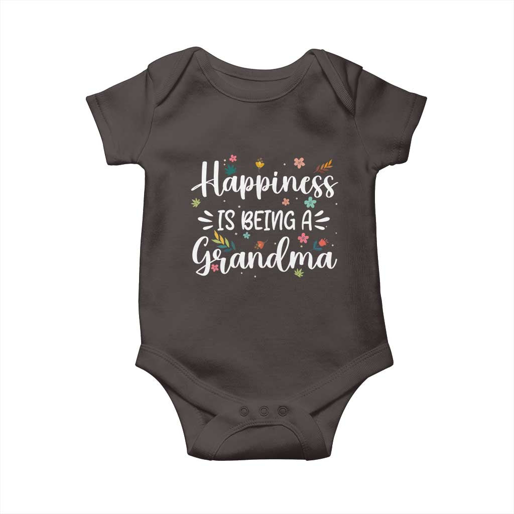 New Grandma Baby Onesie Happiness is Being a Grandma Grandmother