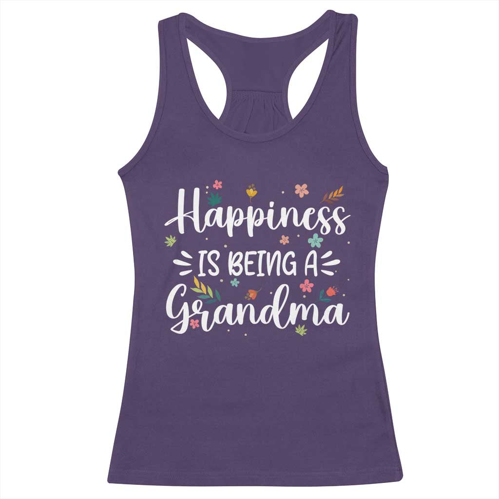 New Grandma Racerback Tank Top Happiness is Being a Grandma Grandmother