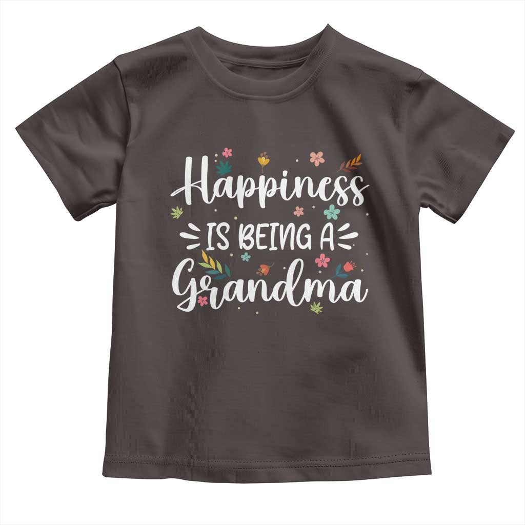 New Grandma Toddler T Shirt Happiness is Being a Grandma Grandmother