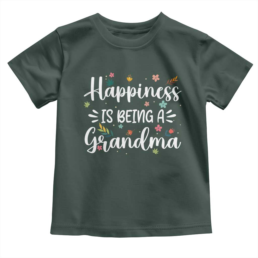 New Grandma Toddler T Shirt Happiness is Being a Grandma Grandmother