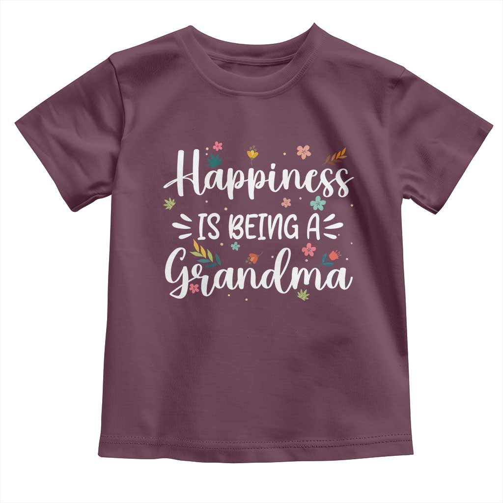 New Grandma Toddler T Shirt Happiness is Being a Grandma Grandmother