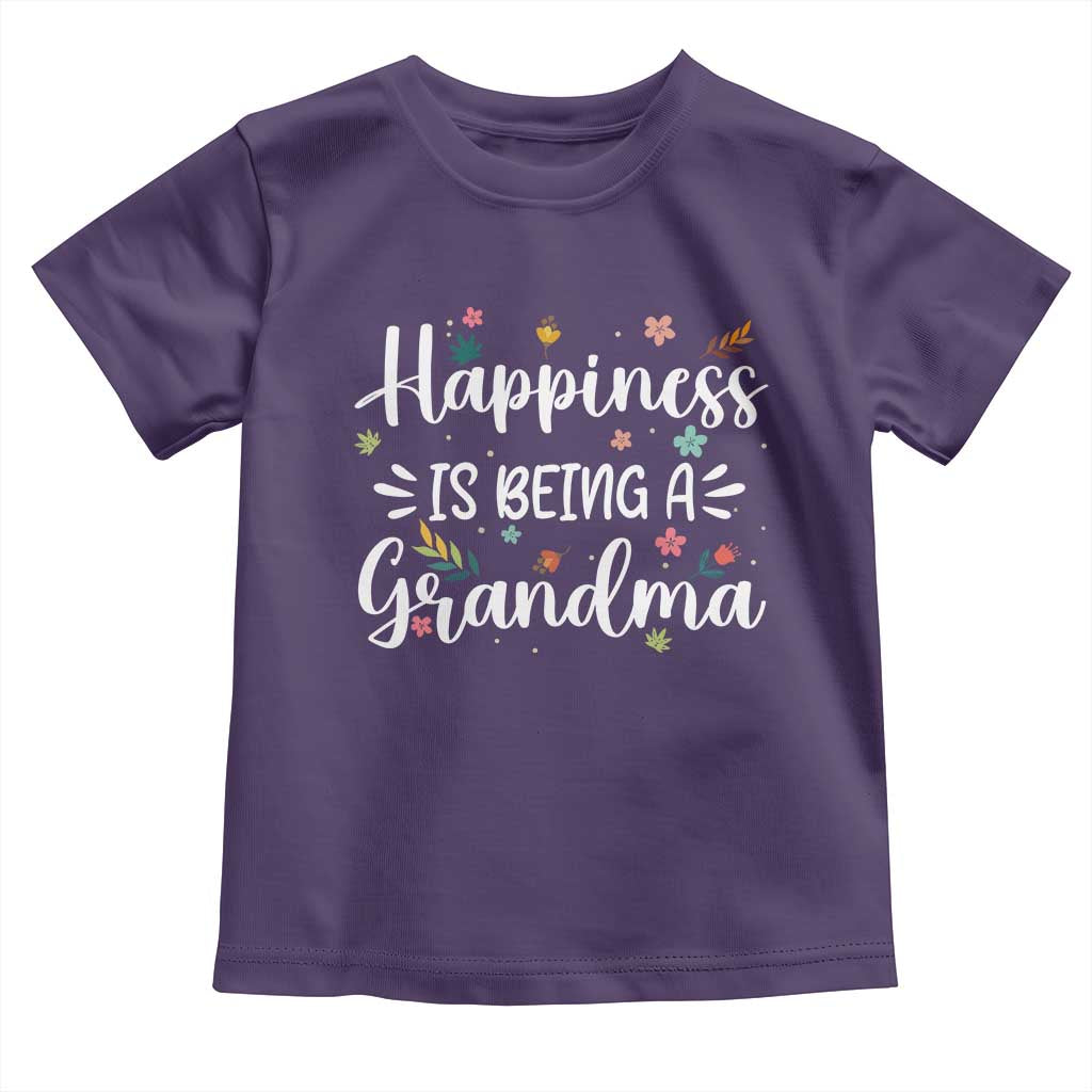 New Grandma Toddler T Shirt Happiness is Being a Grandma Grandmother
