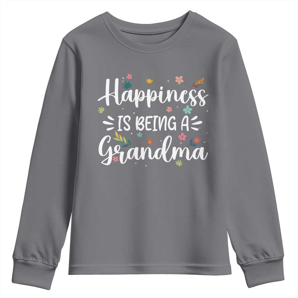 New Grandma Youth Sweatshirt Happiness is Being a Grandma Grandmother