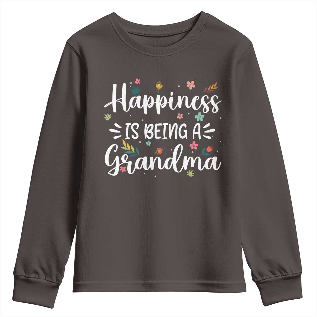 New Grandma Youth Sweatshirt Happiness is Being a Grandma Grandmother