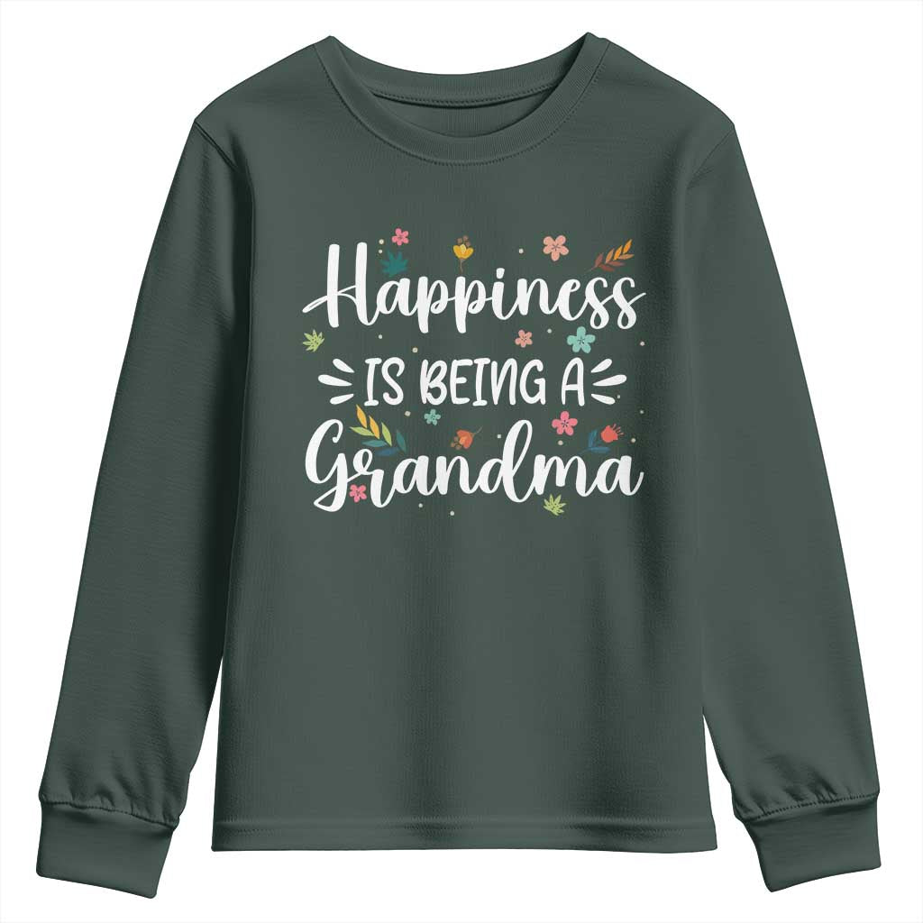 New Grandma Youth Sweatshirt Happiness is Being a Grandma Grandmother