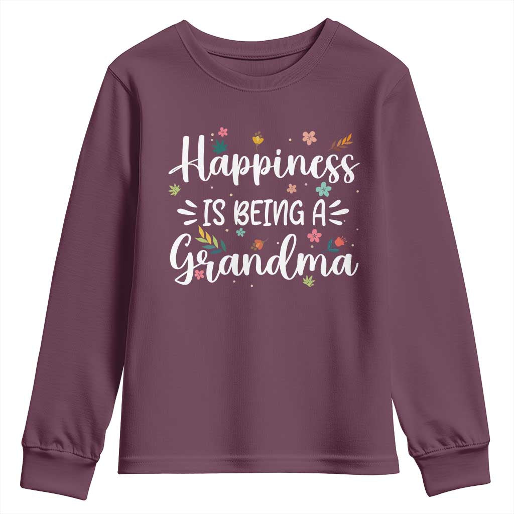 New Grandma Youth Sweatshirt Happiness is Being a Grandma Grandmother