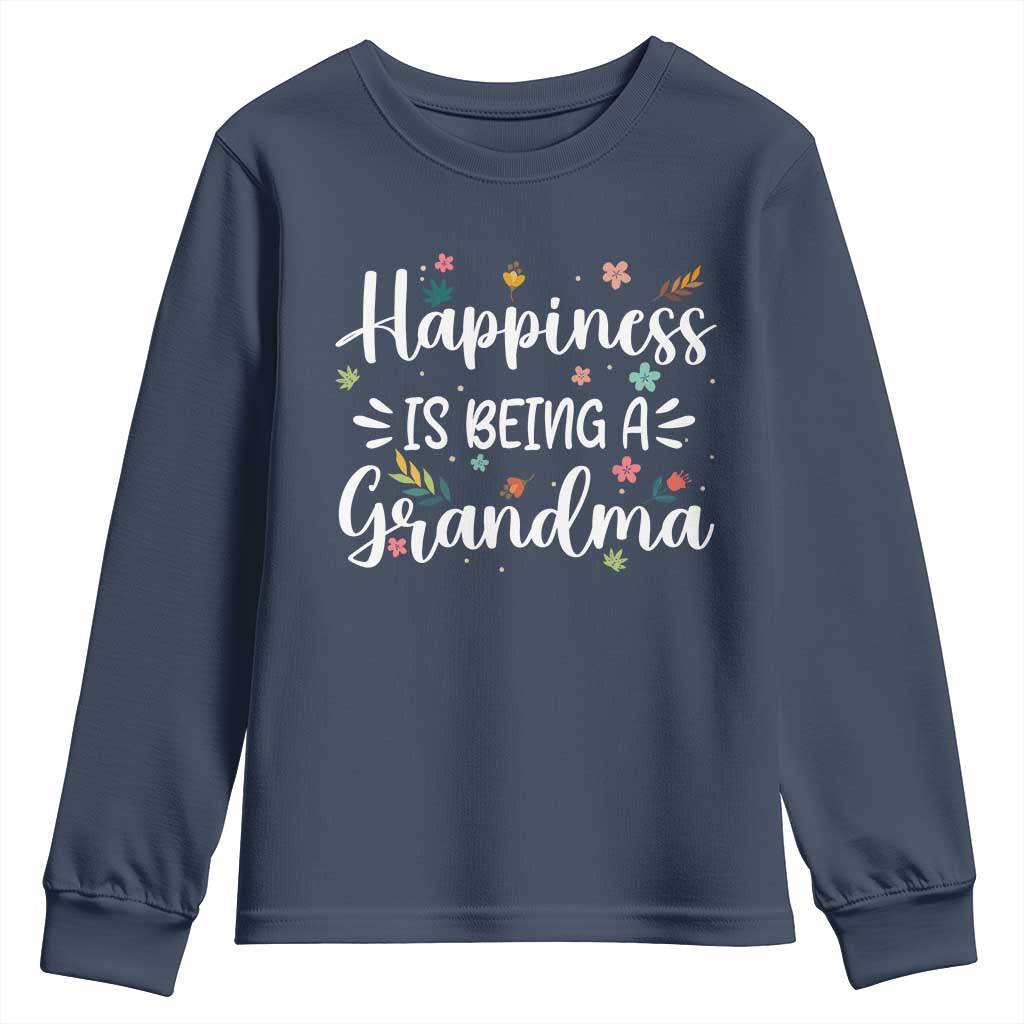 New Grandma Youth Sweatshirt Happiness is Being a Grandma Grandmother