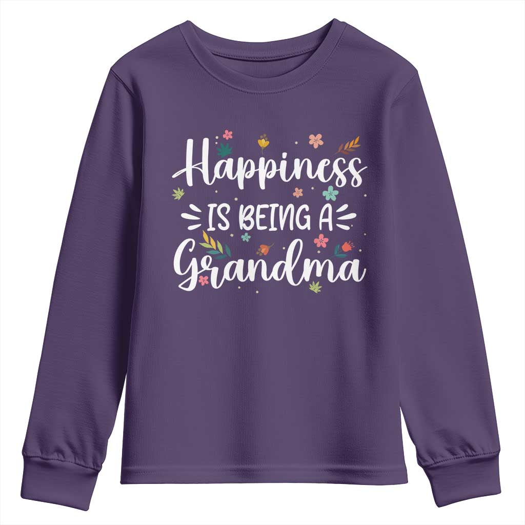New Grandma Youth Sweatshirt Happiness is Being a Grandma Grandmother